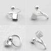 One size retro ring, jewelry, silver 925 sample, on index finger, European style, simple and elegant design, internet celebrity