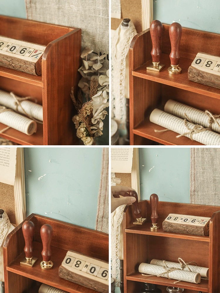 Настольная кружка, коробка для хранения Zakka, деревянный настольный шкафчик, настенное ретро крепление