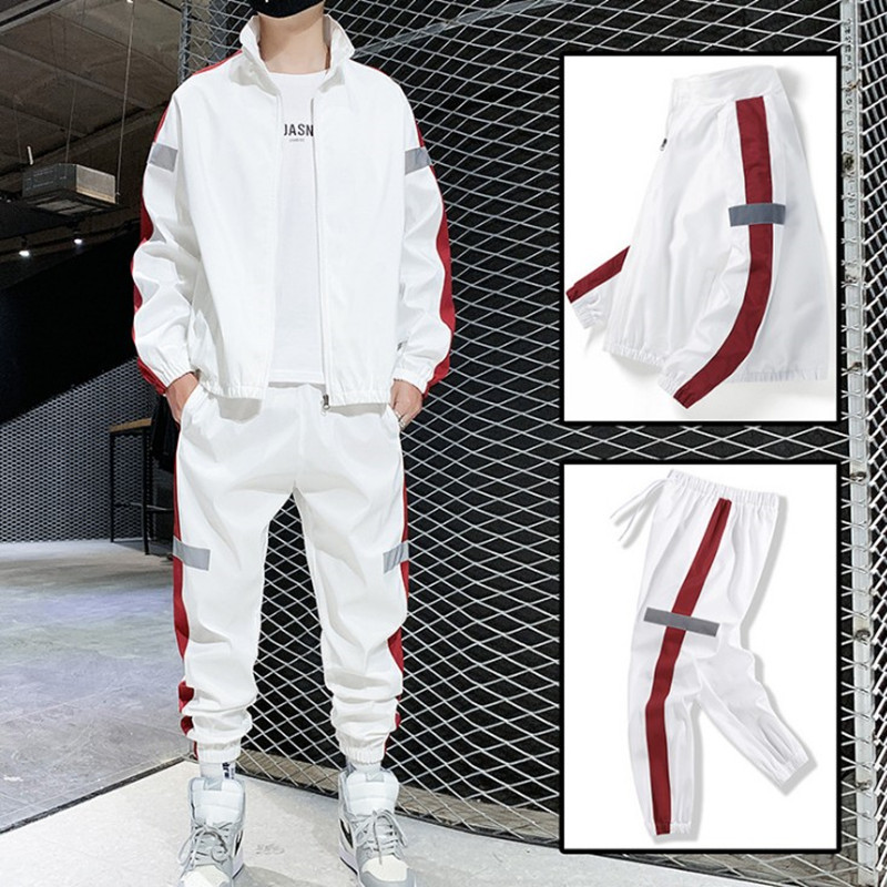 套装男士2023春季新款休闲套装青年韩版运动两件套大码运动套装潮