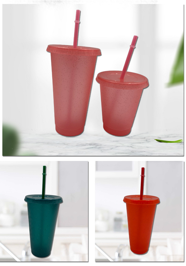 亮片闪粉吸管杯