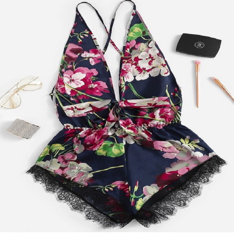 Эротическое нижнее белье европейское и американское взрывное сексуальное кружевное шнурки шорты с шеей, соединяющее домашний источник одежды оптом 91