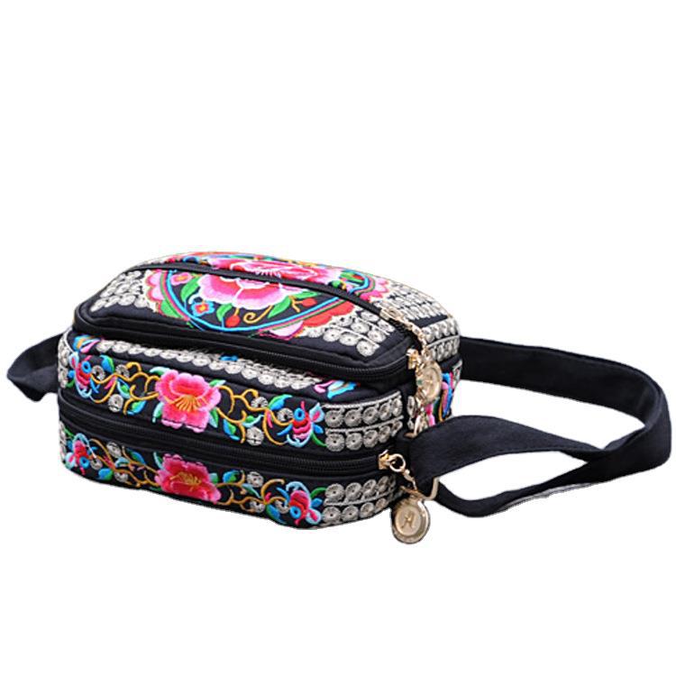 Directo de fábrica Nueva Yunnan estilo étnico bordado bolsa de mensajero de las mujeres bolsa pequeña bolsa ligera simple retro bolsa casual