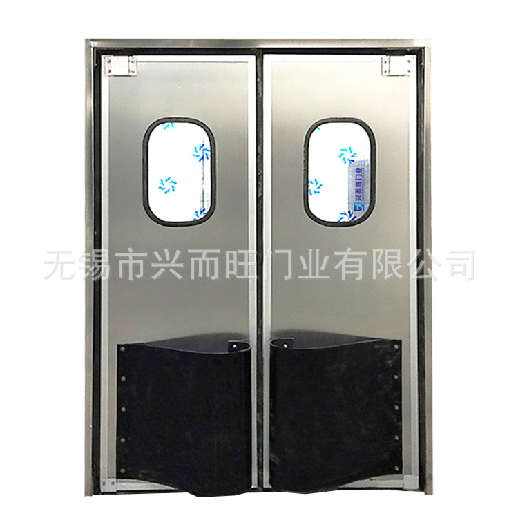 304不锈钢自由子母门 有机玻璃透明视窗撞击防撞门 有效防碰撞