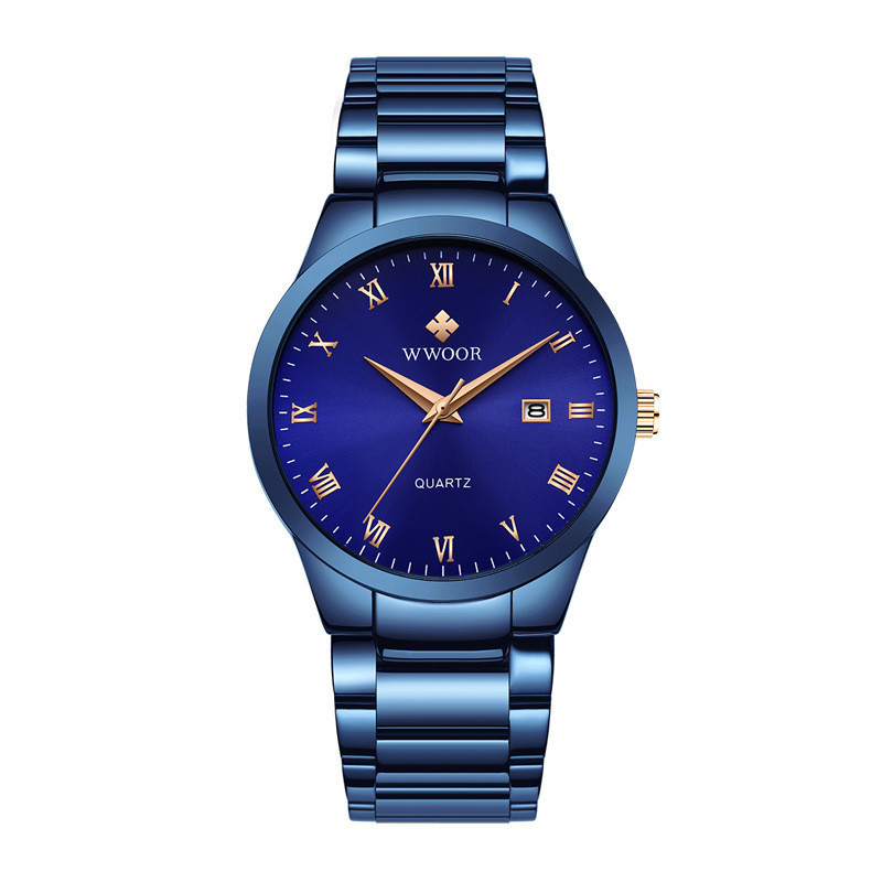 WWOOR con amor de los nuevos hombres de negocios reloj de cuarzo calendario impermeable reloj redondo cabeza casual Bowl Watch 8830