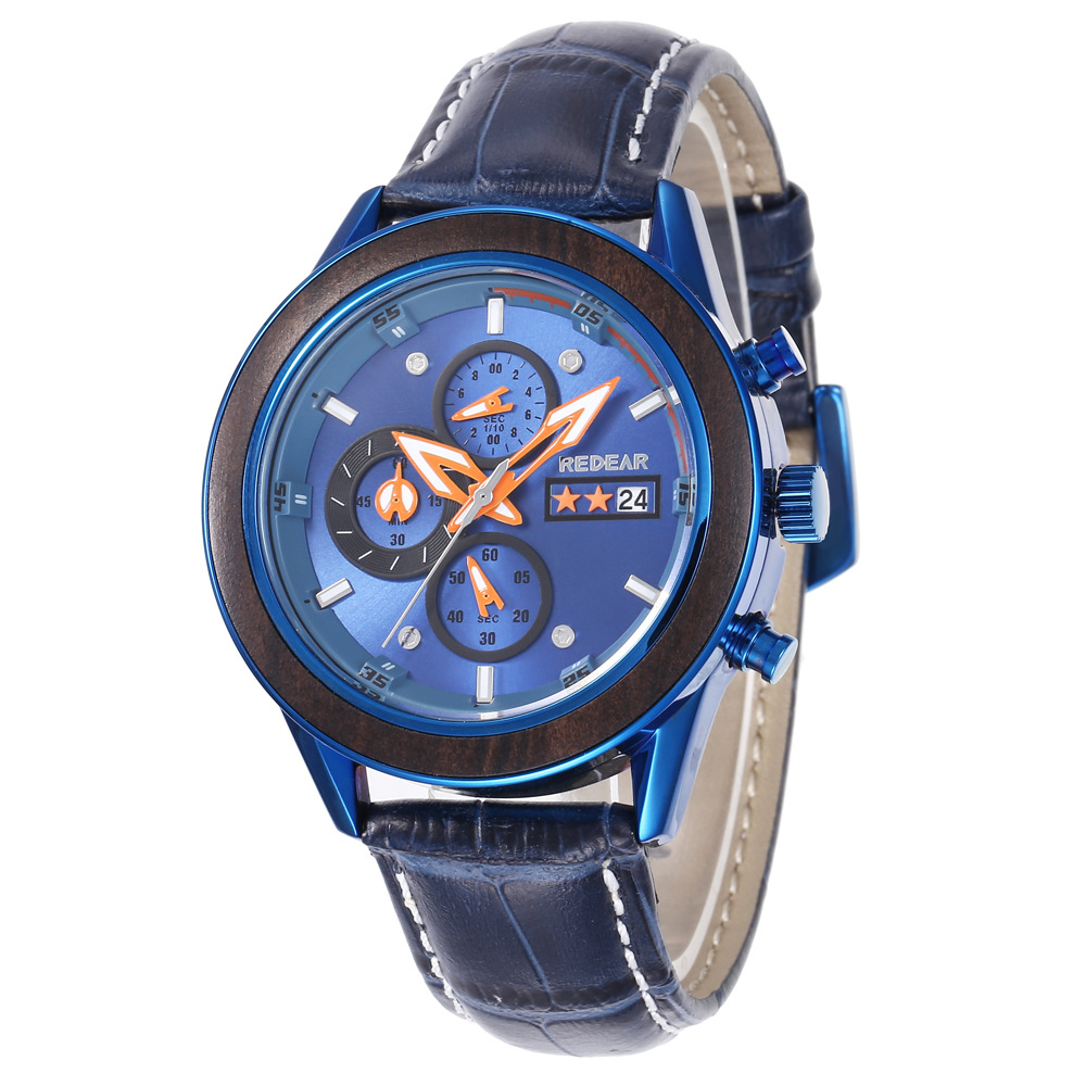 厂家直售REDEAR亚马逊新款手表 手表 男士多功能小三眼防水石英表