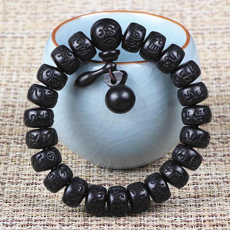 Nuovo Qiyi Stile Etnico Naturale Fulmine Data Legno Buddha Braccialetti con perline Braccialetti con perline Buddha all'ingrosso Aliexpress Artigianato in legno_voghion.com