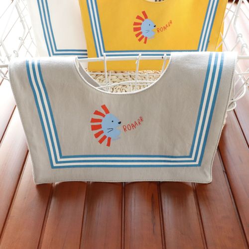 Infant Saliva Towel Fine Cotton Absorbent Children's Apron Korean Version Small Cloud Bib Boys and Girls Baby Newborn Anti-Regurgitation 