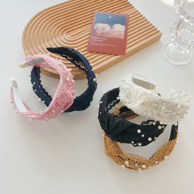 Hot Selling Fashion Wide-sided Knotted Headband Wholesale display picture 3