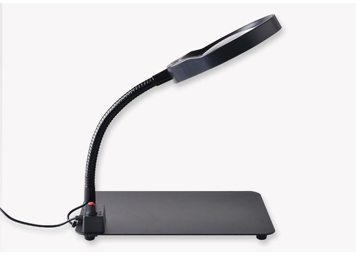 PDOK PD-032C Desktop Magnifying Glass for Elderly to Read Phones, Repair, Welding, 10x Magnification with Light, 20x High Definition