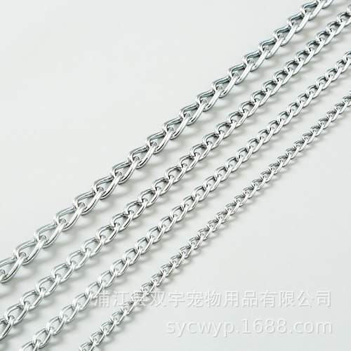 Pet leash metal dog chain dog leash large, medium and small dog leash collar pet supplies wholesale