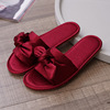 Slippers, footwear with bow indoor, plus size