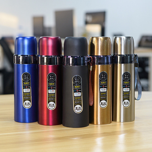 Sling bullet stainless steel thermos cup Large capacity travel bottle sports water bottle LOGO production gift water cup