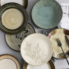 創意陶瓷盤子微波爐西餐盤牛排盤個性地攤批發外貿家用酒店早餐具