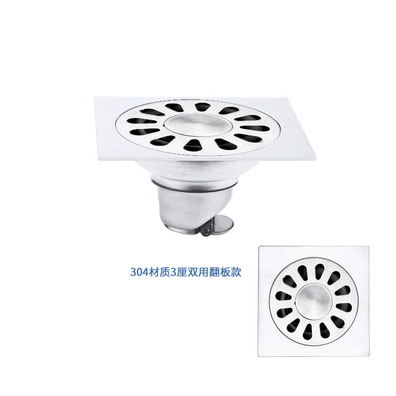 Stainless steel floor drain toilet 50 deodorant floor drain bathroom square washing machine dual -use engineering floor drain wholesale
