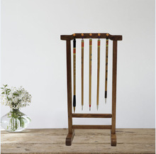 成珍实木笔架笔搁毛笔架毛笔挂笔架子展示架红木花梨木笔挂摆件