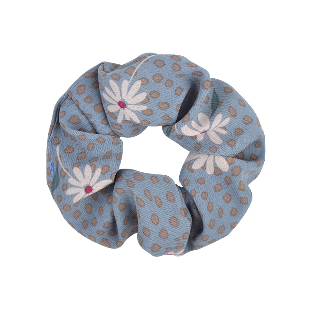 New Fashion Simple Cute Pastoral Style Floral Chiffon Hair Scrunchies Set display picture 6