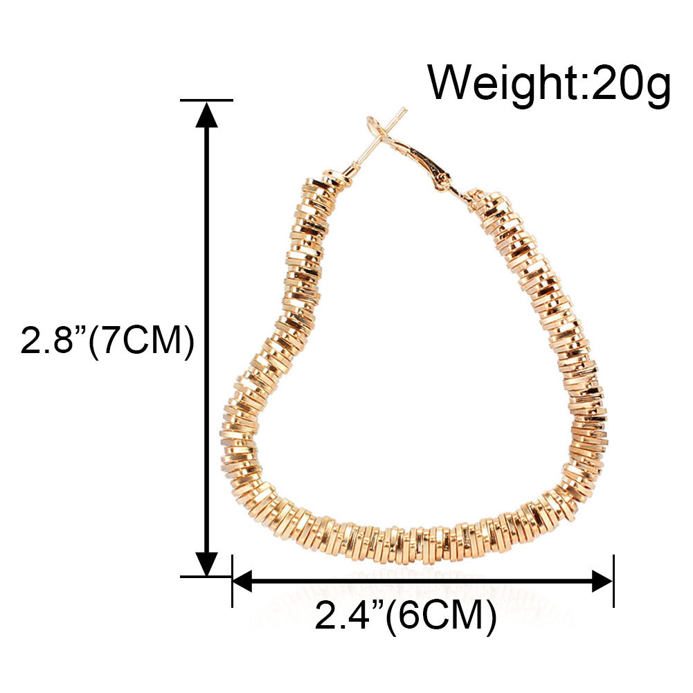 Alloy Geometric Hoop Earring Style Exaggerated Retro Earring Wholesale Nihaojewely display picture 1