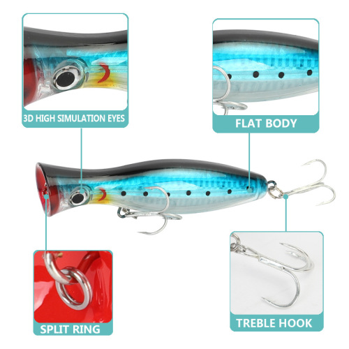 Big wave crawling and hitting the water wave lying 12cm43g Luya bait wave lying bionic fishing bait cocked mouth bass fishing bait P018