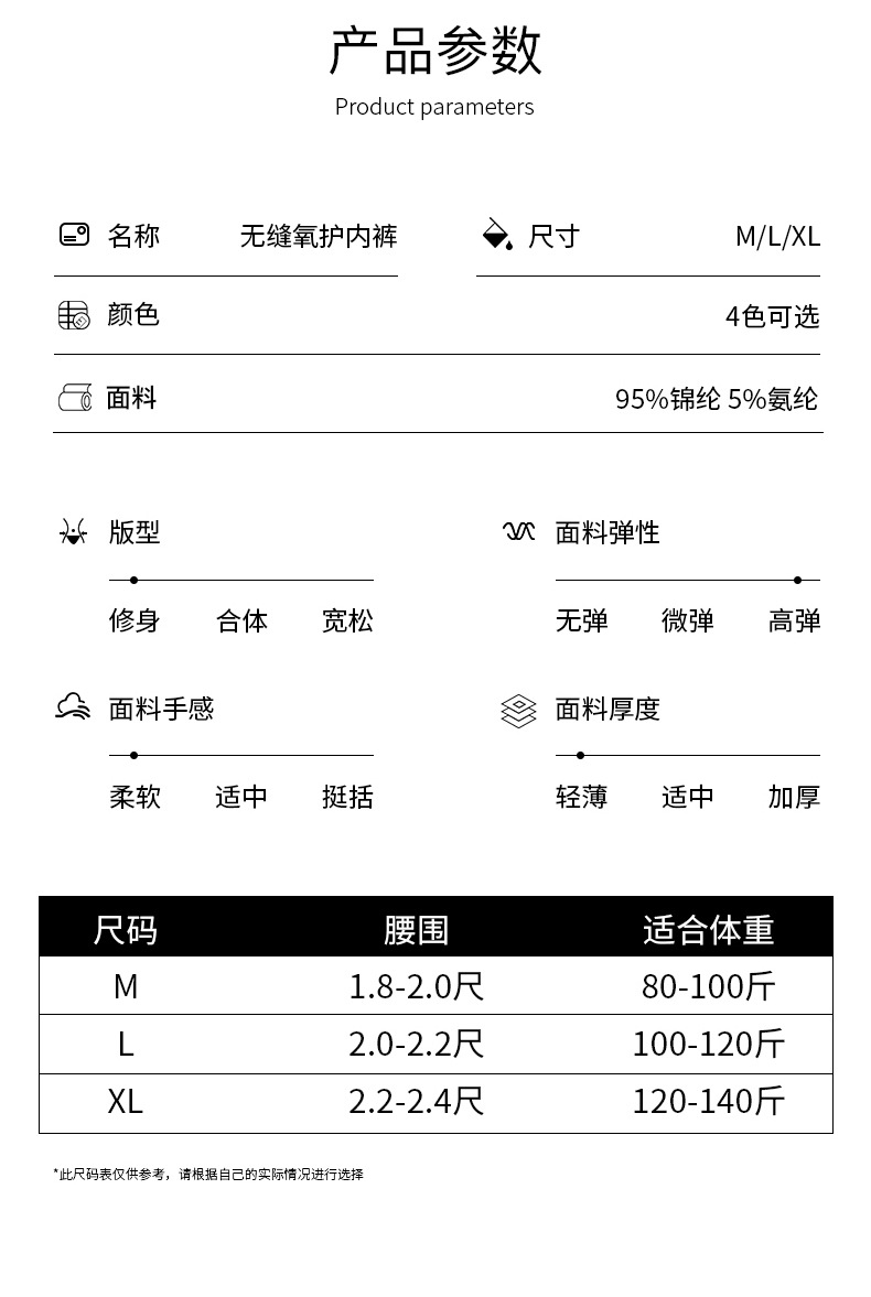2021 Mid-waist solid color cotton seamless and sexy box-packed uniform size briefs in stock detail image 7
