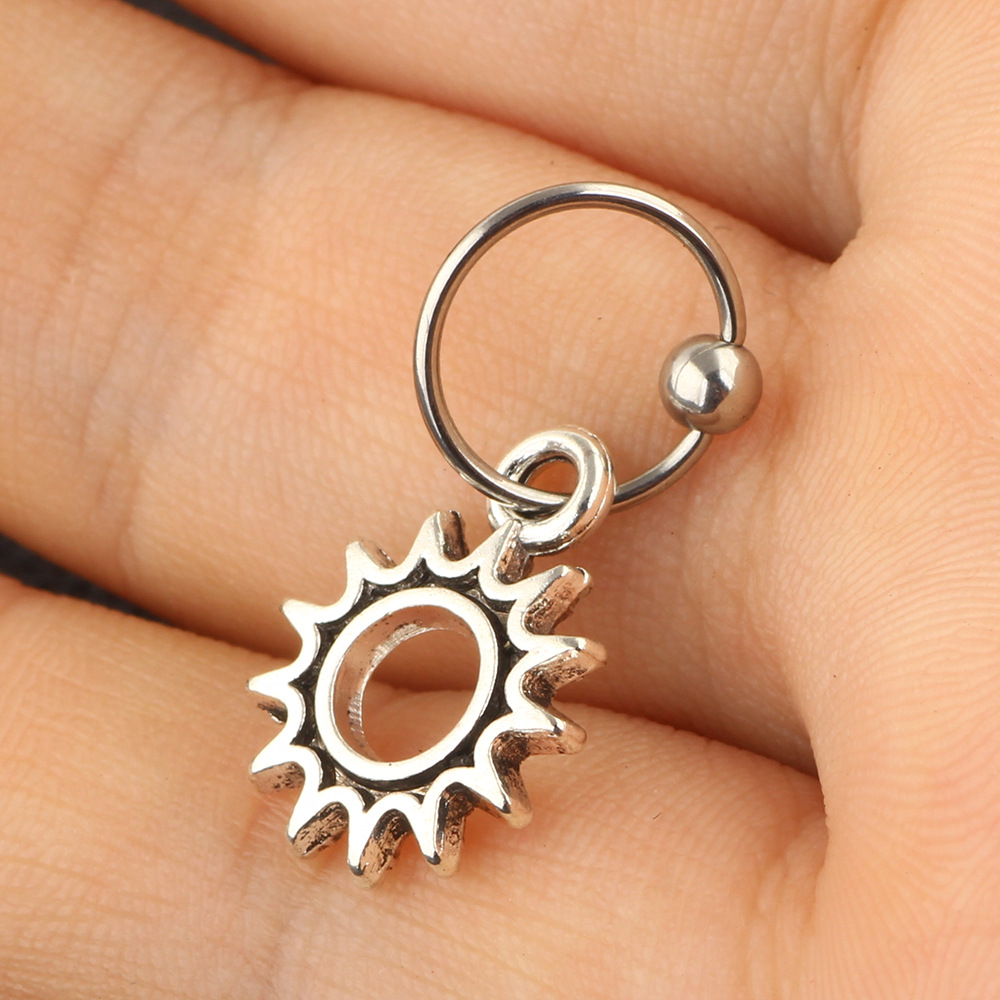 Labret piercing jewelry detail image