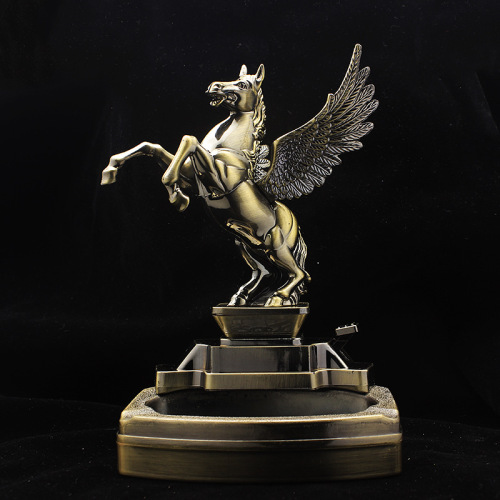 Dropshipping craft gift ornaments ashtray lighter creative personality Chinese dragon model metal ashtray wholesale