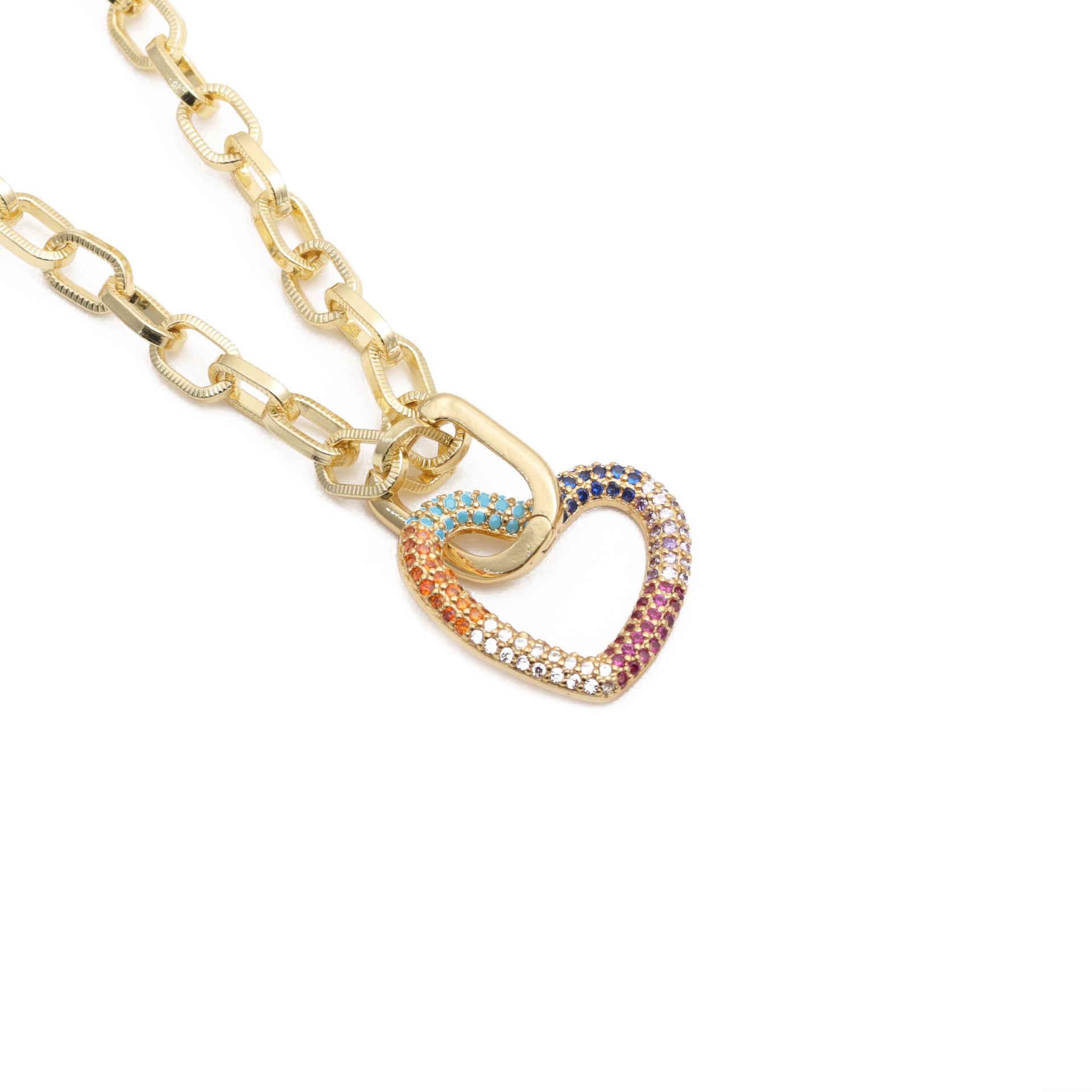 Peach Heart Necklace display picture 1