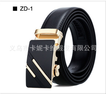 Cinturón de hombre de negocios de cuero 100% puro venta caliente hebilla automática para hombre