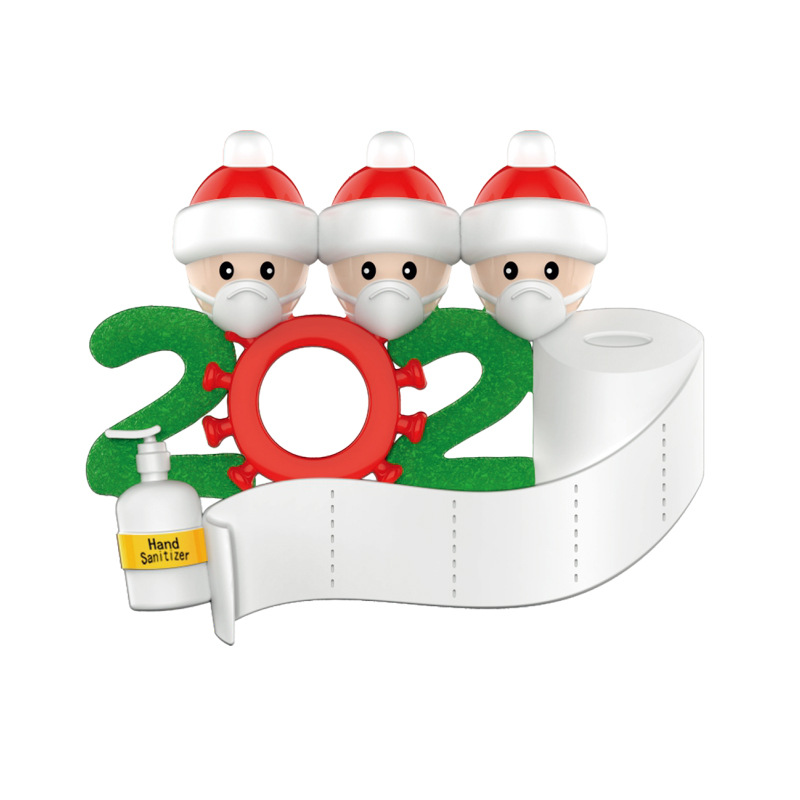 2020圣诞树装饰品 面罩老人DIY挂件圣诞幸存者祝福语摆件现货外贸|ms