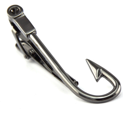 InBev Boutique Tie clips gift black fish hook modelling wedding parts goods in stock Clamp wholesale Tie clip