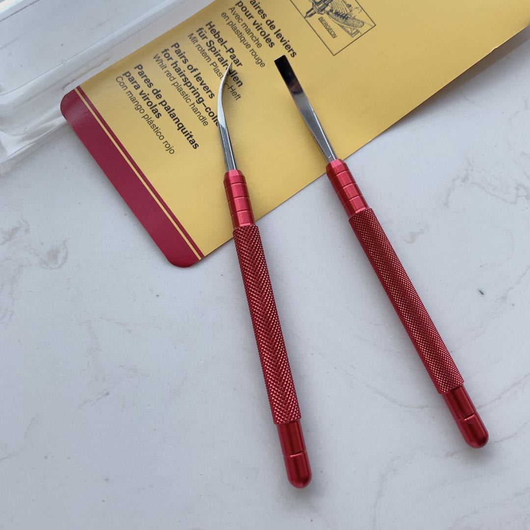 修表工具 红柄弯头起针铲 取针棒 起针钳 起针器