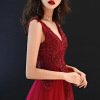 New wine red Engagement Dress Wedding Evening Dress