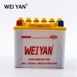 摩托三轮车专用WEI YAN12V28A水电瓶照明免维护蓄电池