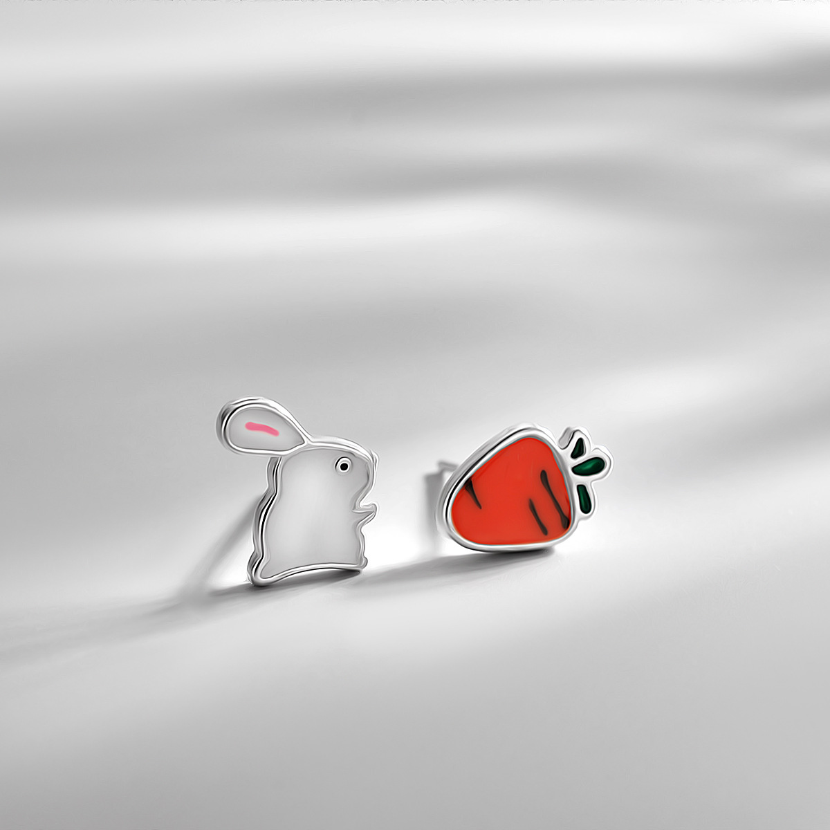 Mode Lapin Le Cuivre Placage Boucles D'oreilles 1 Paire display picture 1