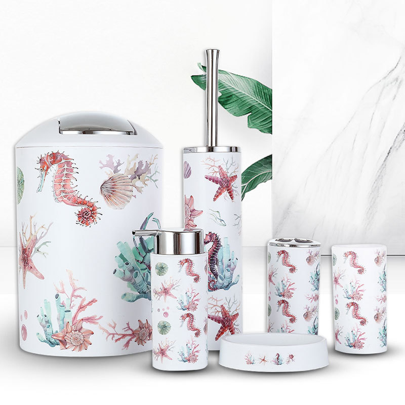 Baños y artículos de higiene set de seis piezas nórdico ins viento hogar hotel residencial impresión creativa set de baño doméstico