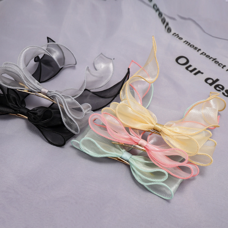 Sweet Solid Color Fabric Ribbon Hairpin Hair Accessories Fashion Hair Accessories Wholesale display picture 9