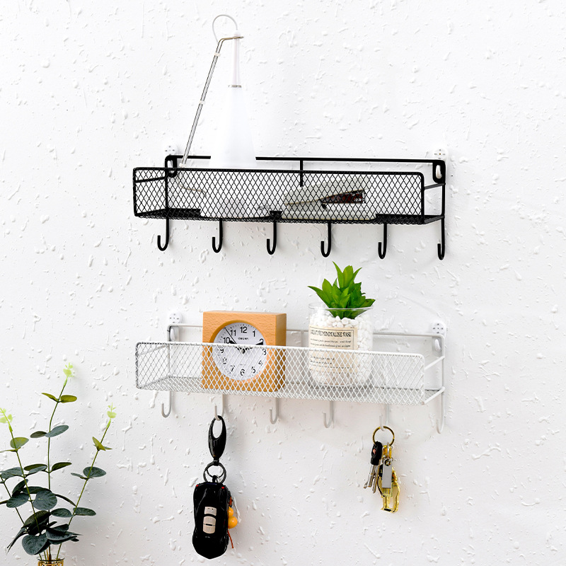 卫生间挂钩置物架壁挂浴室墙上免打孔厕所吸盘洗手间化妆品收纳架|ms