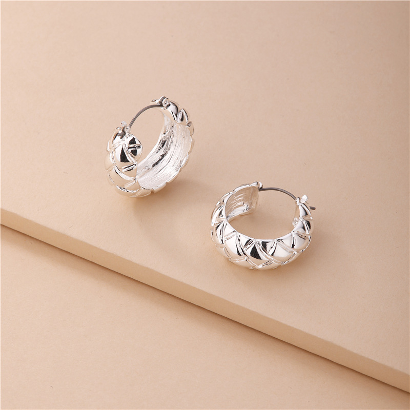 Wholesale Environmental Protection Alloy Hollow C-shaped New Earrings display picture 5