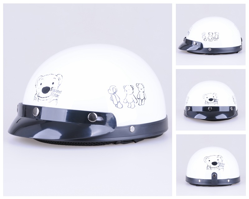 Cross-Border Motorcycle Electric Helmet for Men and Women, Cute Half Helmet, Lightweight with Neck Warmer, Safety Helmet, All-Season Hat