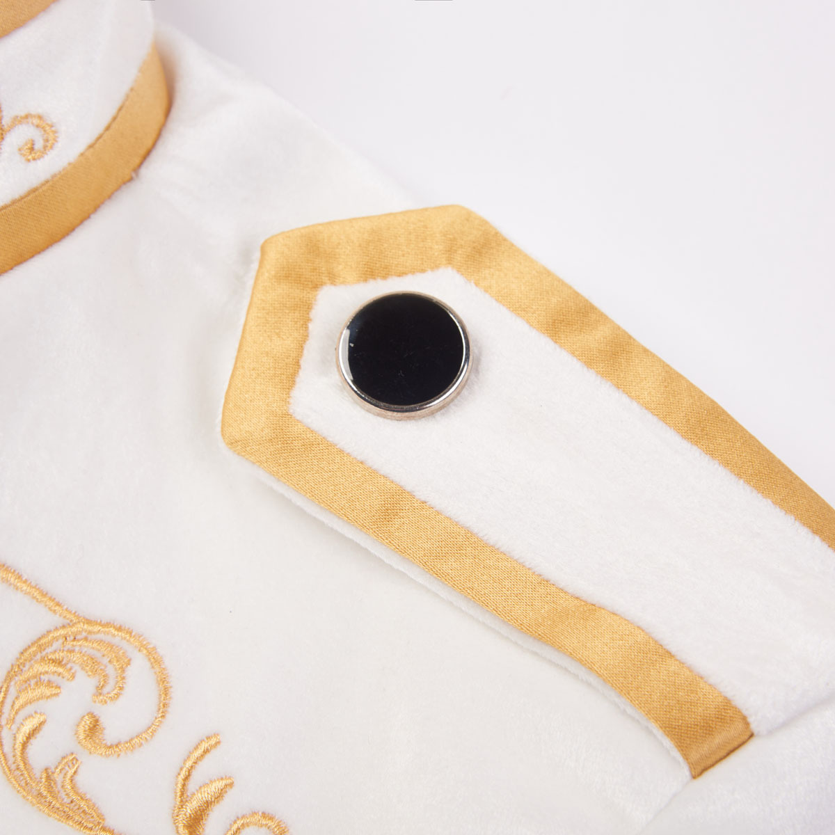 ragazzo Ragazzo Abito da uomo europeo e americano bianco da corte Principe Giacca ricamata in oro Costume da cantante transfrontaliero_voghion.com