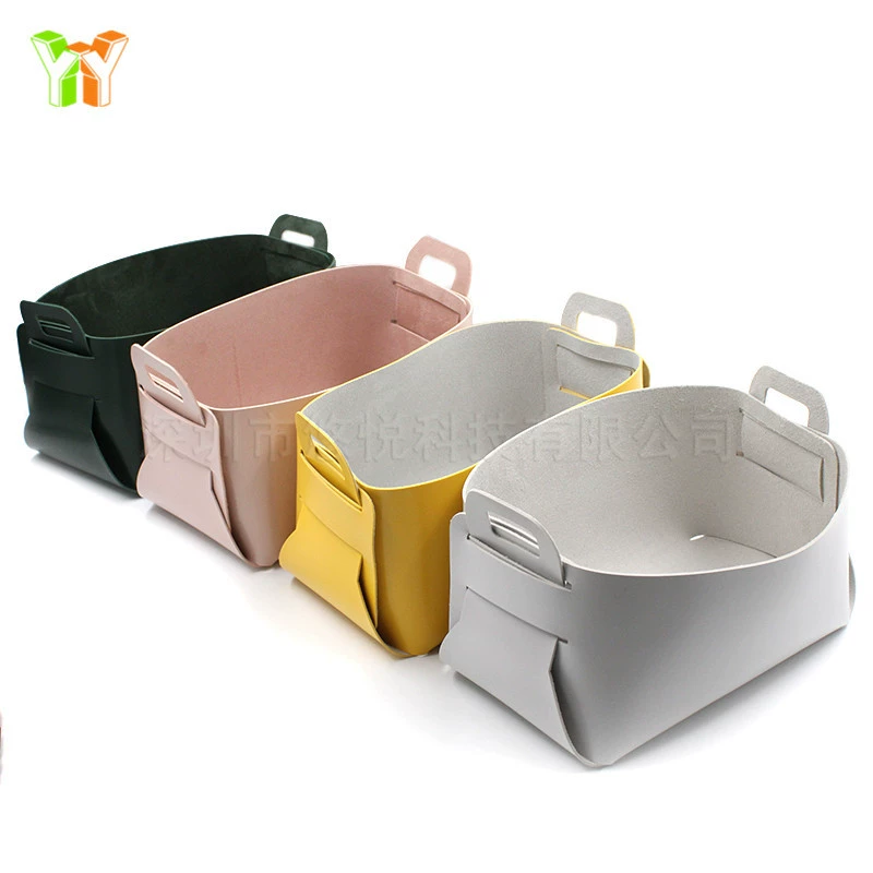 Оптовая продажа Spot Nordic Leather Stroke Basket Model Room спальня, разное дерево, поместить pantites упрямый ящик для хранения