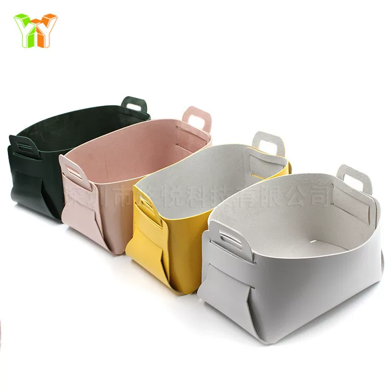 Оптовая продажа Spot Nordic Leather Stroke Basket Model Room спальня, разное дерево, поместить pantites упрямый ящик для хранения