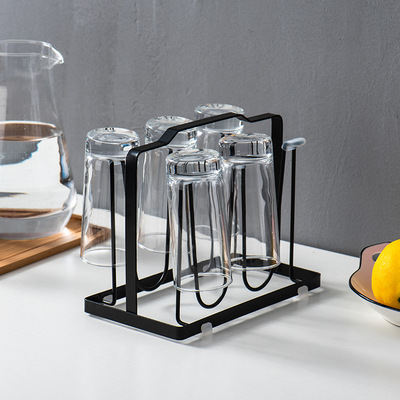 新款家居生活用品铁艺 日式杯架水杯架倒挂 沥水杯架子杯子收纳架|ms