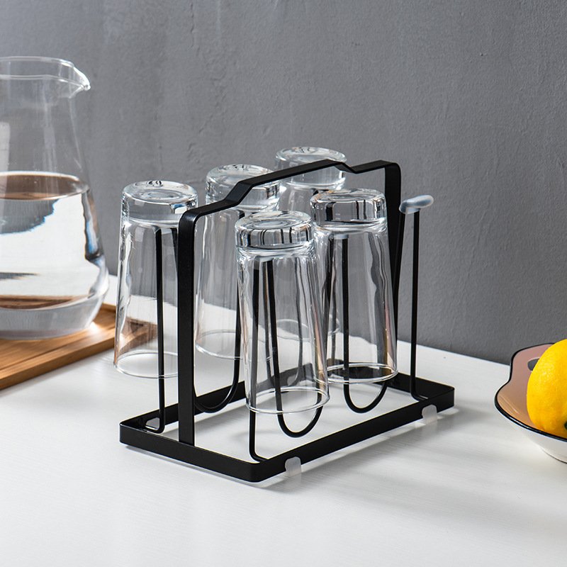 新款家居生活用品铁艺 日式杯架水杯架倒挂 沥水杯架子杯子收纳架|ms