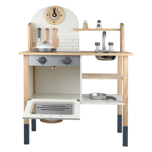 Youlebi Wooden Educational Puzzle Toy - Cutting & Cooking Playset: Realistic Kitchen Utensils for Pretend Play, Perfect for Girls and Boys to Create Their Own Miniature Kitchen Adventures