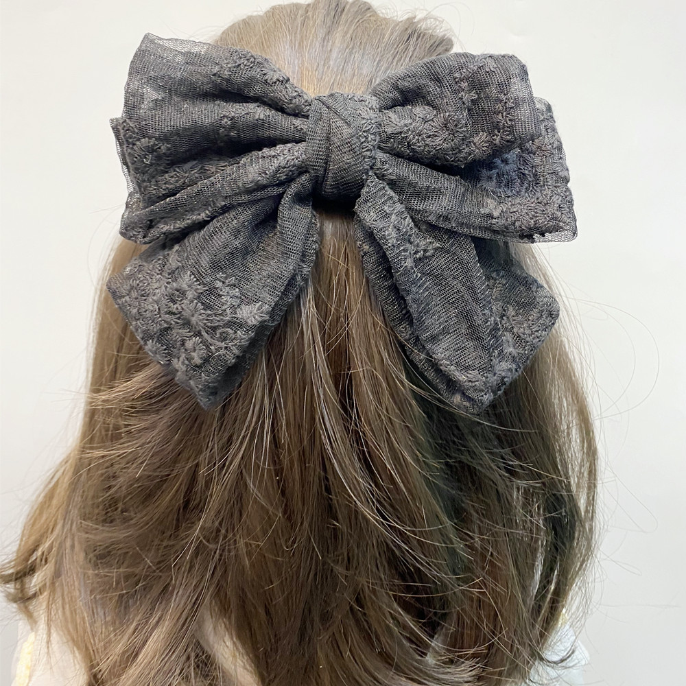 Three-layer Lace Bow Large Hairpin display picture 17