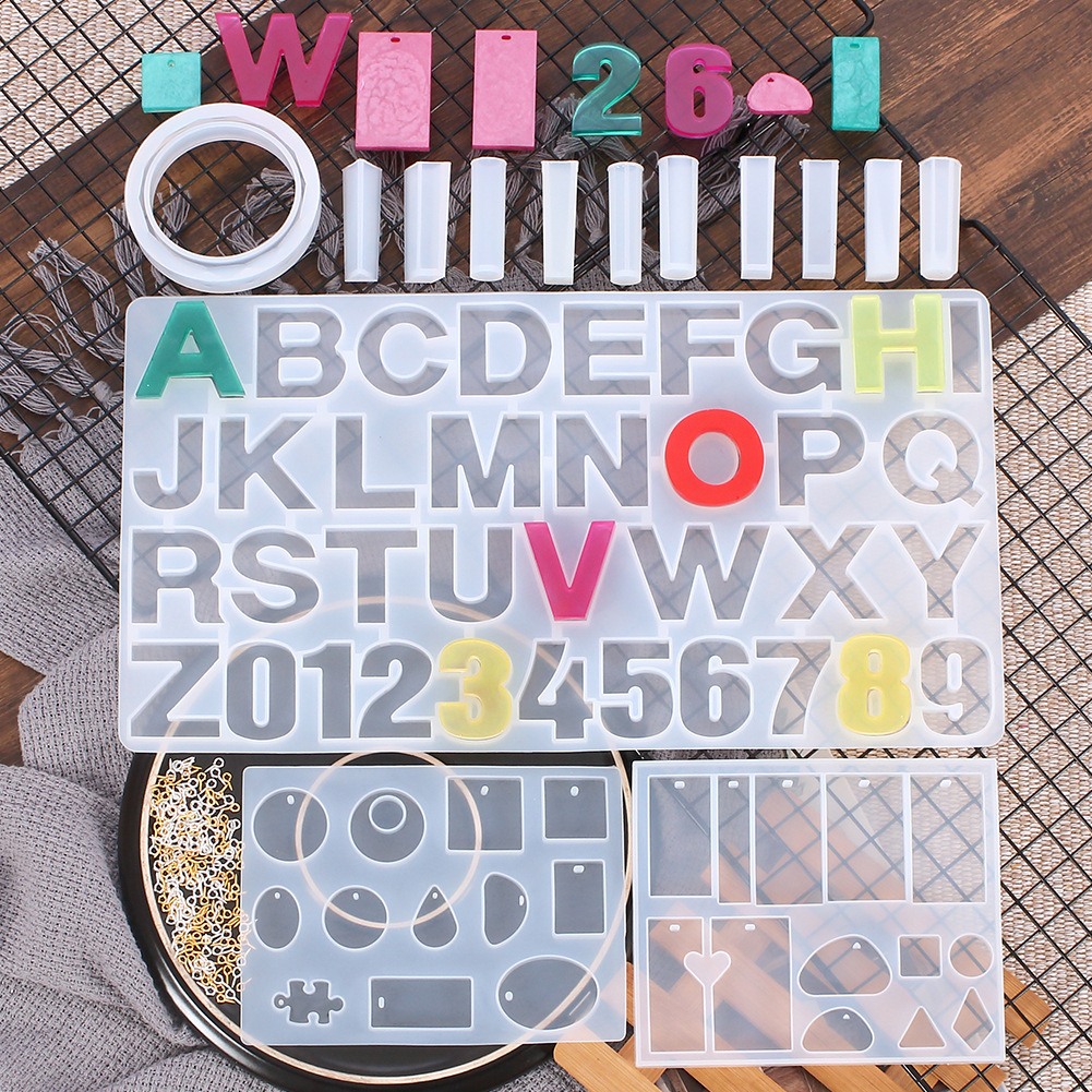 diy水晶滴胶工具套装214pcs件 手镯吊坠饰品硅胶模具组合模具