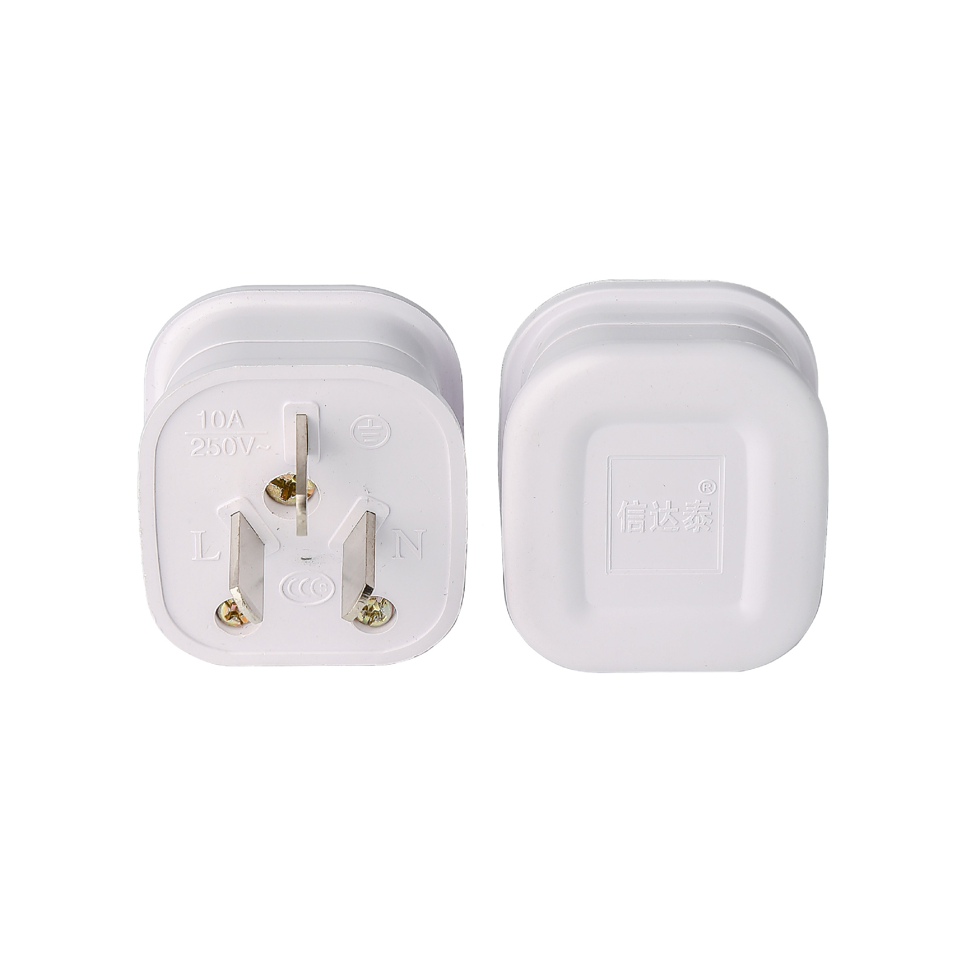 Plug direct sale Cinda white Flame retardant classic Tripolar The power plug Pure copper connection Plug