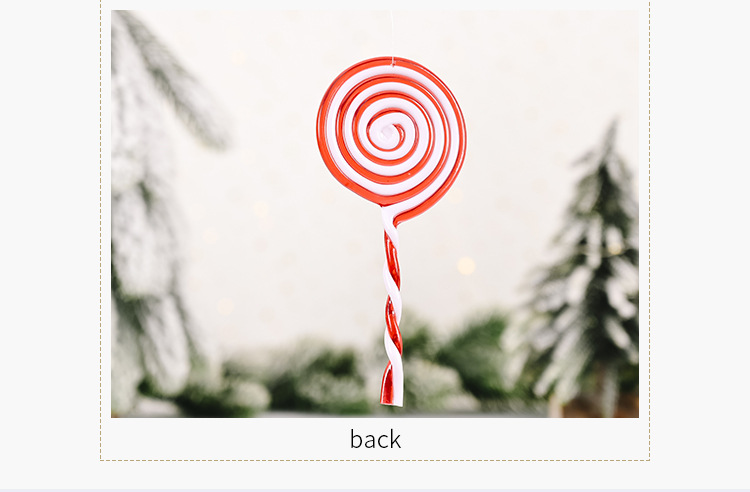 Kreative Rote Und Weiße Süßigkeitenanhängerplastiklutscher-hängende Stücksimulationsbonbons Der Neuen Weihnachtsdekoration display picture 2