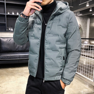 2021 Men's Autumn and Winter New Lightweight Down Jacket Handsome Fashionable All-match Korean Style Vertical Collar Short White Duck Down Jacket