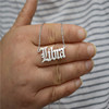 Zodiac signs stainless steel, necklace, chain with letters, English letters, wholesale